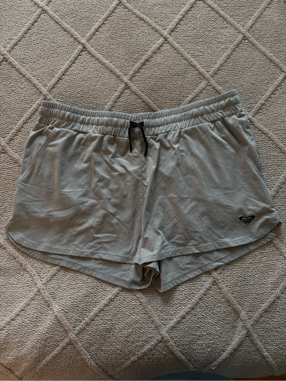Roxy Women's Gray Athletic Shorts with Drawstring